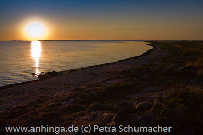 Sonnenuntergang auf Birkholm in der Dnischen Sdsee 1